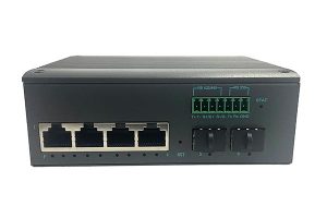 Промышленный гигабитный коммутатор 2 SFP + 4 RJ45 с Web-управлением
